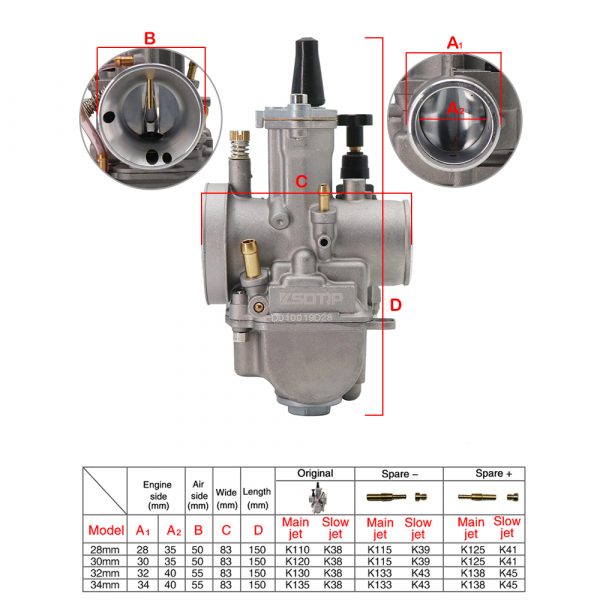 28 30 32 34mm High Perfor PWK Motorcycle Carburetor For Keihi Mikuni Koso For Suzuki Yamaha for Honda ATV Power Jet - - Racext 3