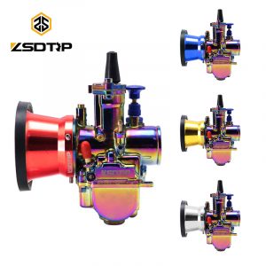 Colorful Carburetor 50mm Air Filter With Mesh Cleaner Intake Pipe Modified Scooter 75cc - 250cc Universal Motorcycle - - Racext 7