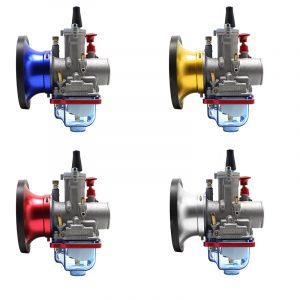 Motorcycle 28/30mm Pwk Carburetor Universal Racing Parts Scooters Blue Bottom Cover Power Jet With 50mm air filter - - Racext 13