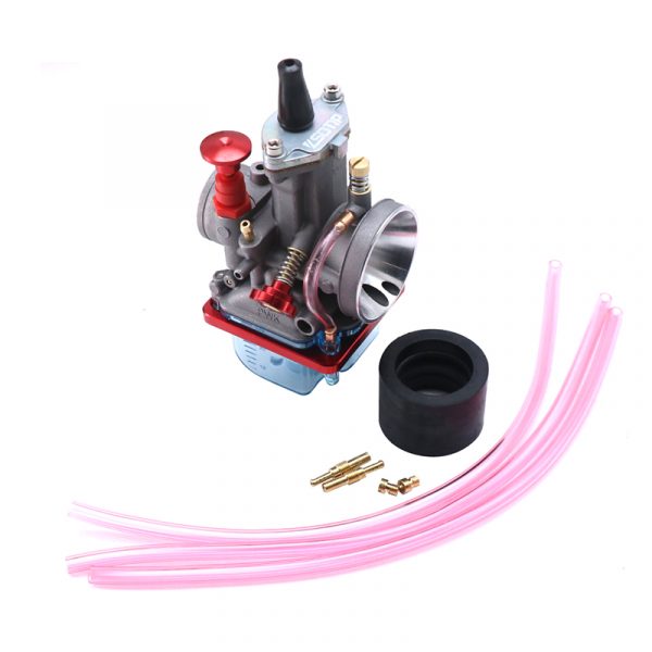 Motorcycle 28/30mm Pwk Carburetor Universal Racing Parts Scooters Blue Bottom Cover Power Jet With 50mm air filter - - Racext 1