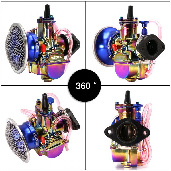 Universal 21mm-34mm 2T 4T PWK Motorcycle Carburetor Carburador with New Colorful Air Filter For Mikuni Koso For ATV - - Racext 2