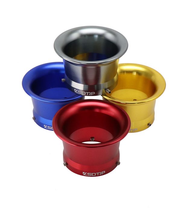 Universal 50/55mm Motorcycle Air Filter Wind Horn Cup Alloy Trumpet with Guaze High Flow Intake Pipe Modified Scooter - - Racext 1