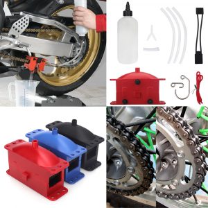 Motorcycle Chain Cleaning & Lube Device Lubricating Kit Set For Kawasaki Ninja ZX12R ZX-11 ZG1000 ER500R GPZ500S ZXR 400 ZR750 - - Racext 6