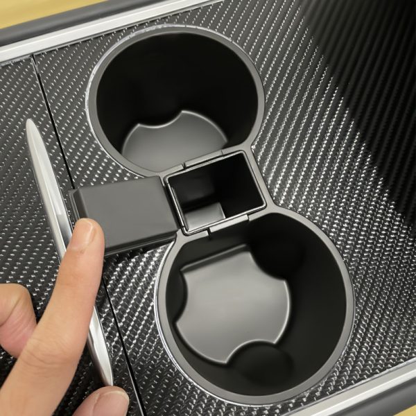 Accessories for Tesla Model 3 Model Y 2022 Center Console Water Cup Holder Interior Car Accessories Anti-spill and Anti-shake Cup Slot Holder - - Racext 3