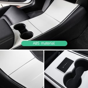 Accessories for Tesla Model Y 2021 Console Wrap Carbon Fiber Central Control Panel Protective for Model 3 Matt Carbon Console Wrap Kit Protector - - Racext 5