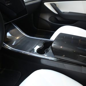 Accessories for Tesla Model Y 2021 Console Wrap Carbon Fiber Central Control Panel Protective for Model 3 Matt Carbon Console Wrap Kit Protector - - Racext 7