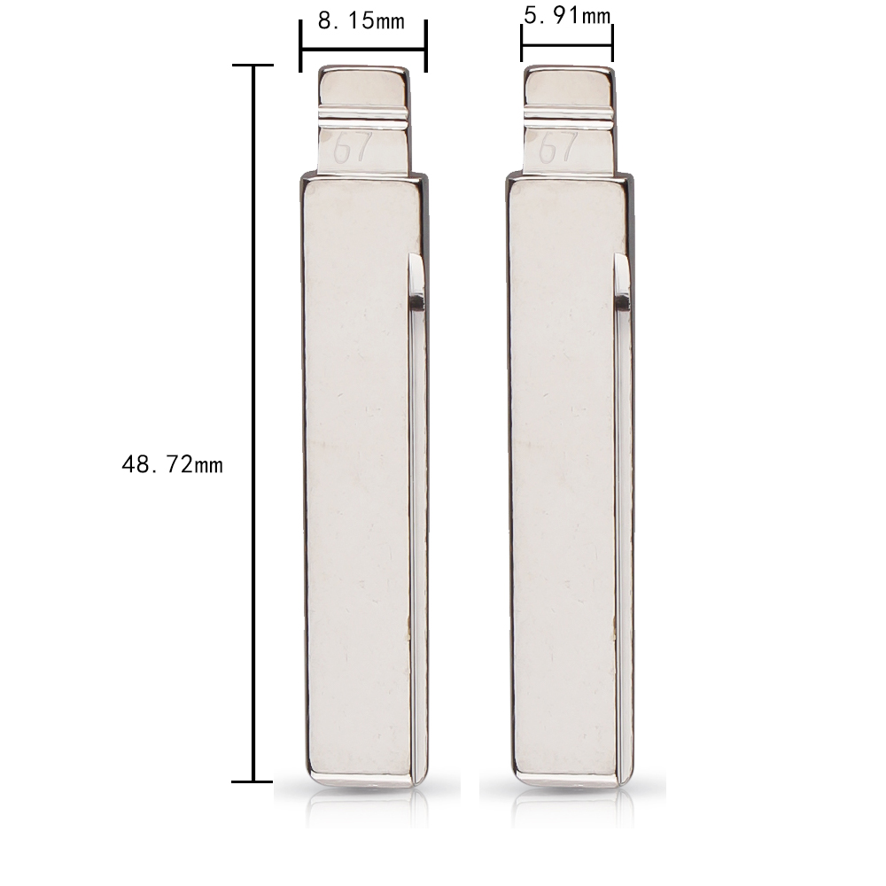 KEYYOU-Good-Quality-NO-67-Replacement-Metal-Blank-Uncut-Flip-KD-Remote-Key-Blade-Type-67-1 Remote Control/ Key Case For Bmw - For Mg Key Blade - Racext™️ - - Racext 2