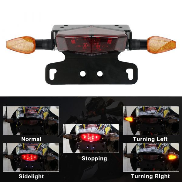 Motorcycle Rear Fender Brake Tail Signal LED Light For SUZUKI DRZ400S 00-19 DRZ400SM 05-19 License Plate Turn Signal Light - - Racext 2