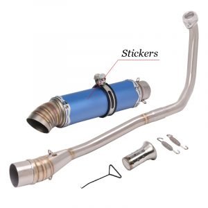 Slip On For Yamaha Y16 Y16ZR Motorcycle Exhaust Escape Moto Modified Front Tube Middle Link Pipe Connection With 51mm Muffler
