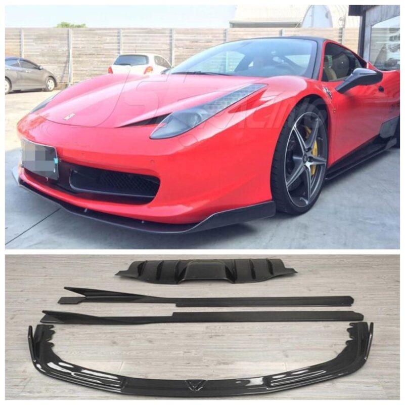 Real Carbon Fiber Bumper Front Lip Rear Diffuser Side Skirt Spoiler Body Kit Cover For Ferrari