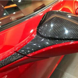 Rear View Mirror Covers Caps for Ferrari 488 2016 - 2018 Carbon Fiber Mirror - - Racext 11
