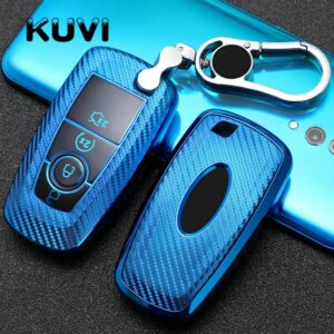 Anti-fall Carbon Fiber Car Key Cover Case For Ford Fusion Mondeo Mustang Edge Expedition Explorer 2018 Auto Shel 2020 - - Racext™️ - - Racext 13