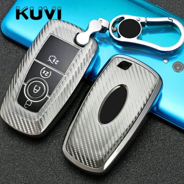 Anti-fall Carbon Fiber Car Key Cover Case For Ford Fusion Mondeo Mustang Edge Expedition Explorer 2018 Auto Shel 2020 - - Racext™️ - - Racext 1