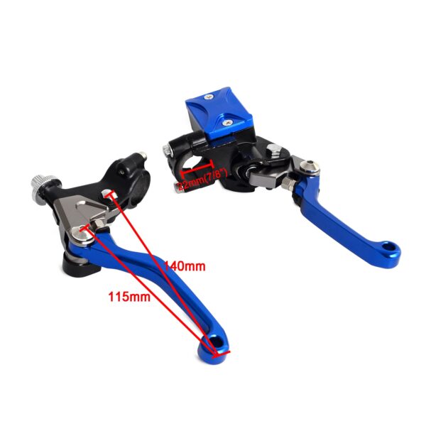 22MM Universal Motorcycle Hydraulic Brake & Cable Clutch Lever Set Assembly For Yamaha YZ 125 250 250F 450F WR250F 450F TTR250 - - Racext 1