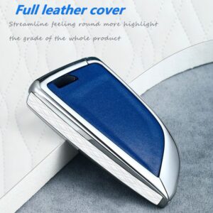 Alloy Leather Car Key Cover Case Shell Protective Bag For Bmw X1 X3 X5 X6 Series 1 2 5 7 F15 F16 E53 E70 E39 F10 F30 G30 Key - - Racext™️ - - Racext 9