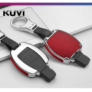 Alloy Leather Car Key Fob Case Cover Protector For Mercedes Benz C Class W204 Glc 260 C200 Cla Gla 200 Car Key Sleeve - - Racext™️ - - Racext 9
