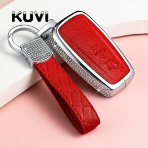 Alloy Leather Remote Car Key Cover Case For Toyota Camry Chr Prius Corolla Rav4 Prado 2017 2018 Remote 3 Button - - Racext™️ - - Racext 9