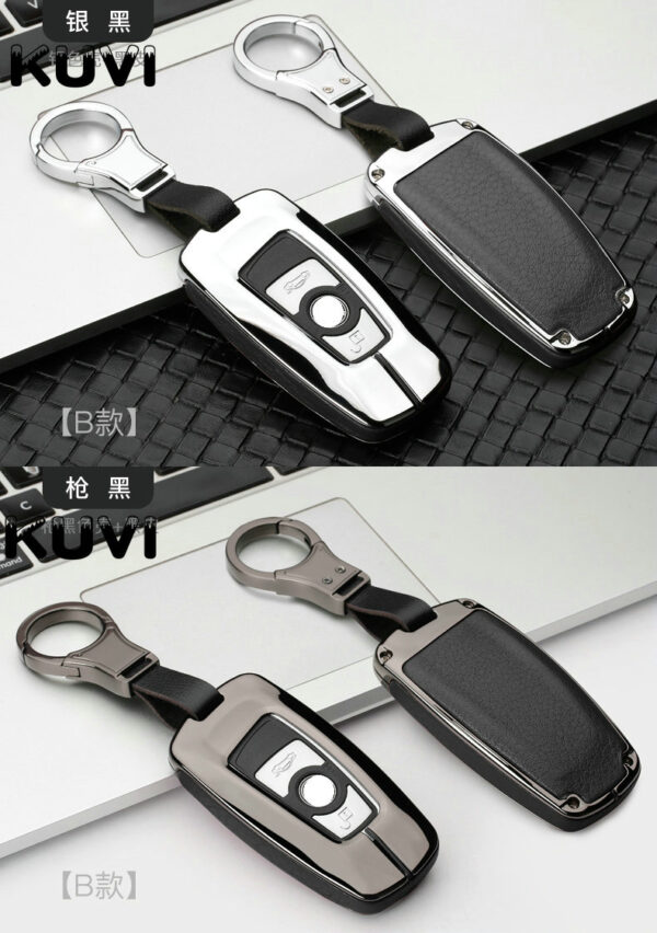 Car Key Case Cover Genuine Leather Galvanized Alloy For Bmw 1 3 4 5 6 7 Series X3 X4 M2 M3 M4 M5 M6 Gt3 Gt5 - - Racext™️ - - Racext 1