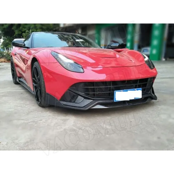 Carbon Fiber Front Bumper Lip Spoiler Case for Ferrari F12 Berlinetta 2013-2016 FRP Head Chin Shovel Protector Car Styling - - Racext 4