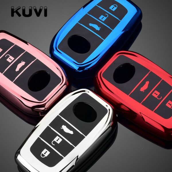 Colorful Tpu Car Remote Key Case Cover Fob For Toyota Corolla Rav4 Auris Crown Camry Prius Chr Prado Crown Land Cruiser 200 Aygo - - Racext™️ - - Racext 1