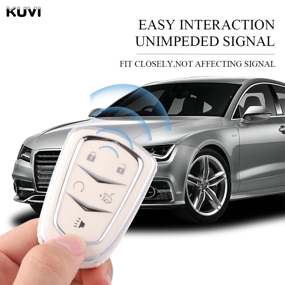 TPU Car Remote Key Case Cover For Cadillac ESV CTS XTS SRX ATS CT5