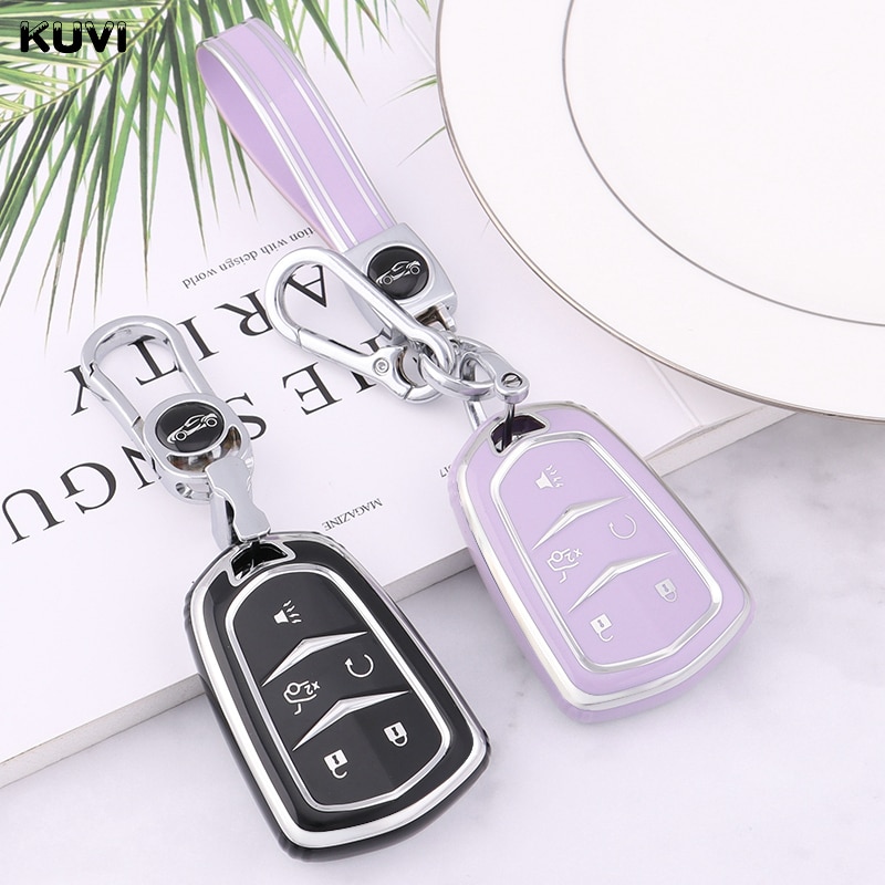 TPU Car Remote Key Case Cover For Cadillac ESV CTS XTS SRX ATS CT5