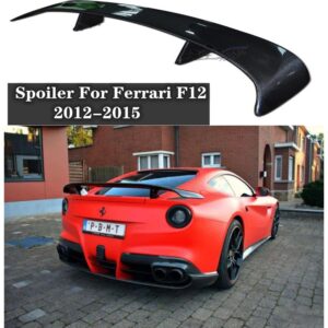 Fits For FERRARI F12 BERLINETTA 2012-2015 NOVITEC ROSSO STYLE High quality Carbon Fiber Car Rear Trunk Lip Spoiler Wing - - Racext 6