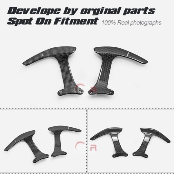 For Ferrari 488 OEM Dry Carbon Glossy Steering Wheels Paddle Shifters Exterior Accessories Kits - - Racext 1