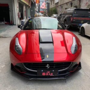 For Ferrari California 2008-2020 High Quality ABS Carbon Grain Front Lip Spoiler Side skirt Protector - - Racext 7