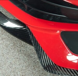 For Ferrari F12 REVO Style Front Lip (3pcs) Carbon Fiber Front Lip Glossy Finish Bumper Splitter Fibre Drift Kit - - Racext 12