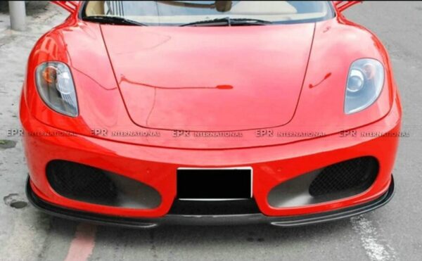 For Ferrari F430 P TYPE Carbon Glossy Front Lip Bumper Under Spoiler Splitter Exteior Accessories kit - - Racext 2