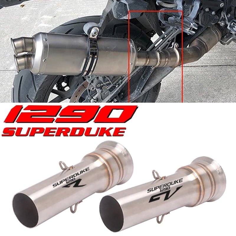 For-Ktm-1290-Super-Duke-R-Gt-Sdr-2017-2018-Exhaust-Pipe-Mid-Link-Pipe-Muffler For Ktm 1290 Super Duke R Gt Sdr 2017 2018 Exhaust Pipe Mid Link Pipe Muffler for KTM 1290 Middle Connector 50.5mm 72mm Adapter - - Racext 1