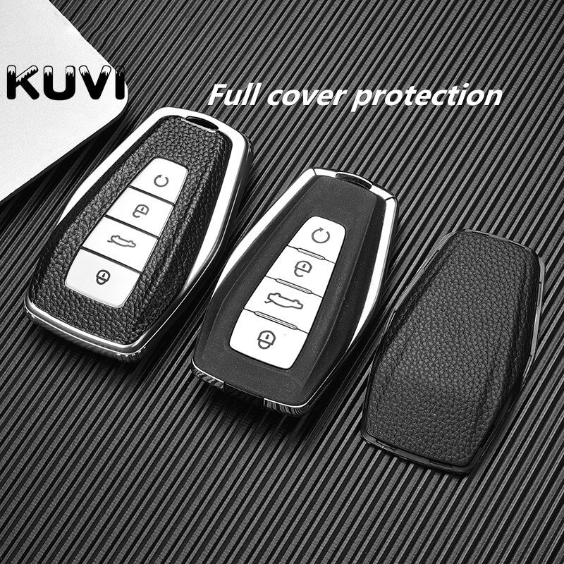Leather-Car-Remote-Key-Case-Cover-For-Geely-Coolray-Atlas-Boyue-NL3-Emgrand-X7-EX7-SUV-1 Leather Car Remote Key Case Cover For Geely Coolray Atlas Boyue Nl3 Emgrand X7 Ex7 Suv Gt Gc9 Borui Auto Key Protect Holder - - Racext™️ - - Racext 2