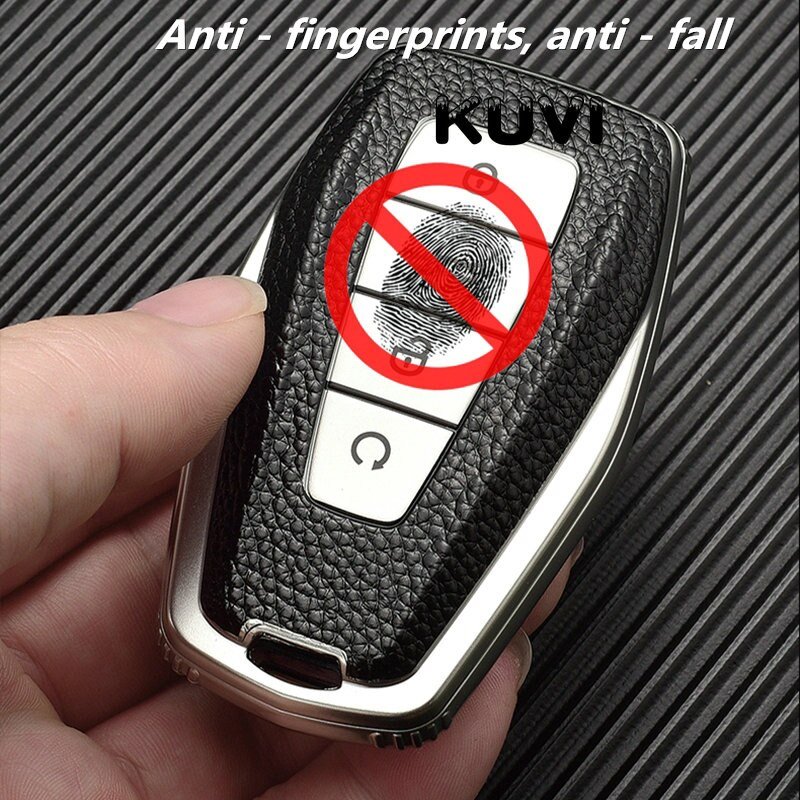 Leather-Car-Remote-Key-Case-Cover-For-Geely-Coolray-Atlas-Boyue-NL3-Emgrand-X7-EX7-SUV-2 Leather Car Remote Key Case Cover For Geely Coolray Atlas Boyue Nl3 Emgrand X7 Ex7 Suv Gt Gc9 Borui Auto Key Protect Holder - - Racext™️ - - Racext 3