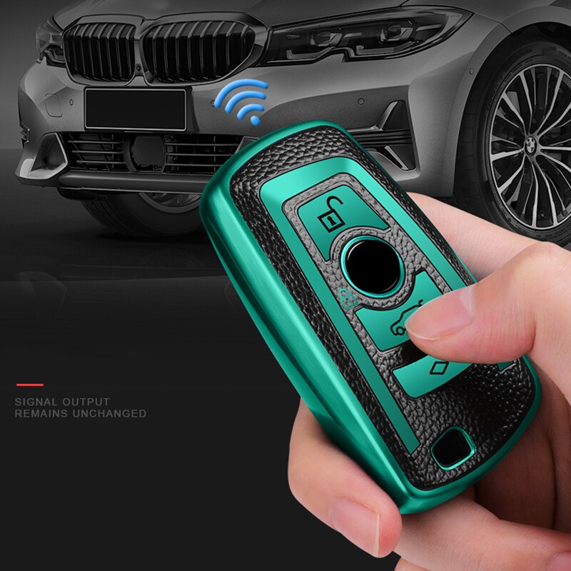 Leather-TPU-Car-Key-Case-Cover-Key-Bag-For-Bmw-F20-F30-G20-f31-F34-F10-2 Leather Tpu Car Key Case Cover Key Bag For Bmw F20 F30 G20 F31 F34 F10 G30 F11 X3 F25 X4 I3 M3 M4 1 3 5 Series - - Racext™️ - - Racext 3