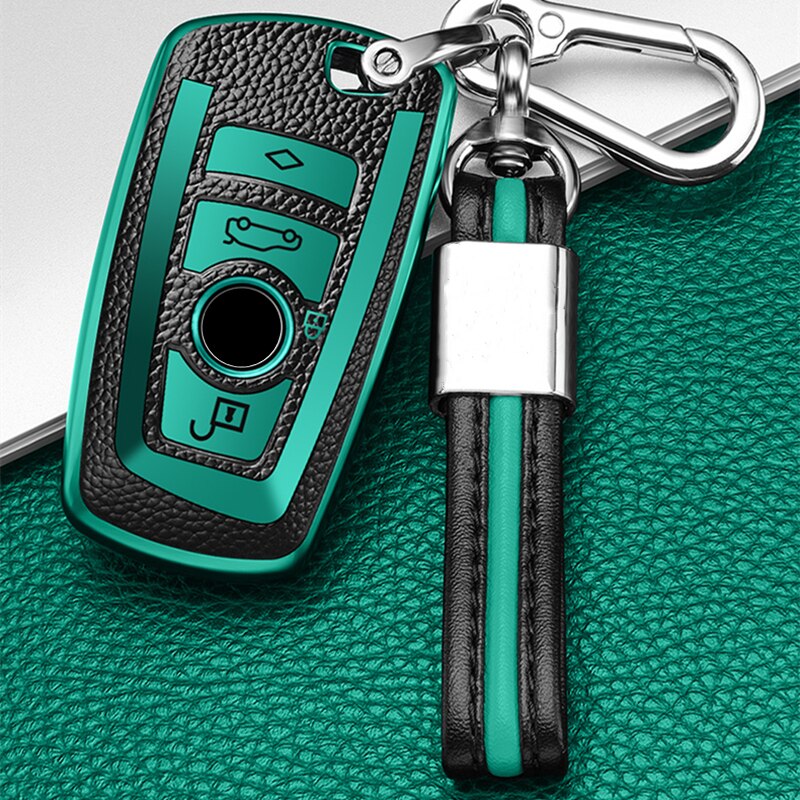 Leather-TPU-Car-Key-Case-Cover-Key-Bag-For-Bmw-F20-F30-G20-f31-F34-F10-4 Leather Tpu Car Key Case Cover Key Bag For Bmw F20 F30 G20 F31 F34 F10 G30 F11 X3 F25 X4 I3 M3 M4 1 3 5 Series - - Racext™️ - - Racext 5