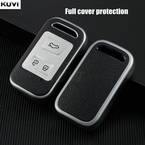 Leather Tpu Car Key Cover Case For Chery Tiggo 3 5x 4 8 Glx 7 2019 2020 Smart Remote Fob Case Holder Protect - - Racext™️ - - Racext 3