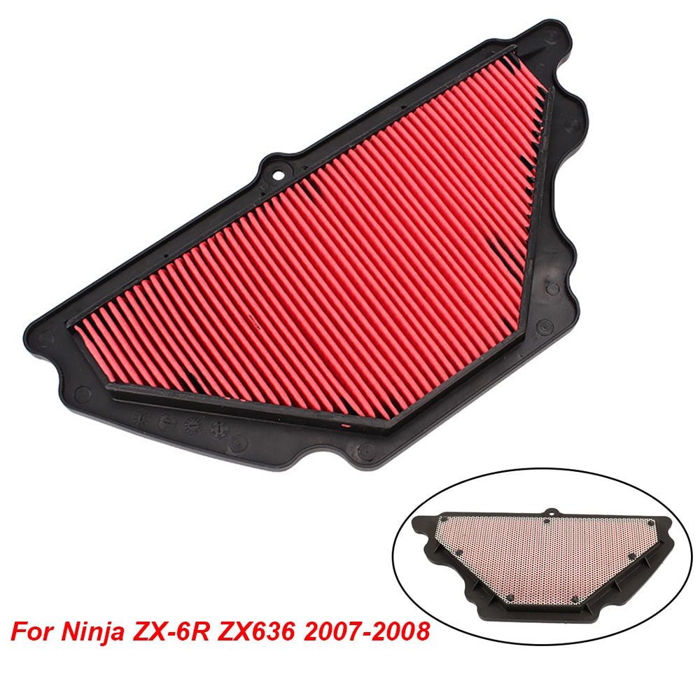 How to Install an Motorcycle Air Filter Cleaner Motorbike Air Intake Filter Element For Kawasaki Ninja Zx-6r Zx6r Zx 6r Zx636 2007-2008