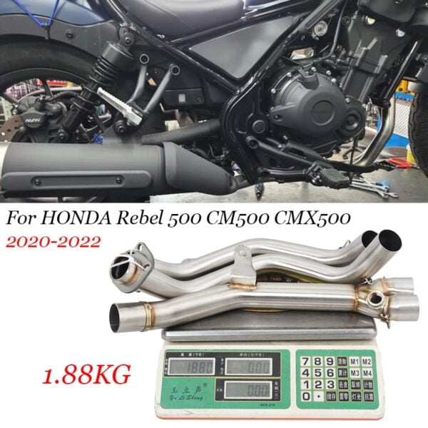 Motorcycle Exhaust Escape System Modified Front Pipe Slip On For HONDA Rebel 500 CM500 CMX500 2020-2022 Connect Original Exhaust - - Racext 1