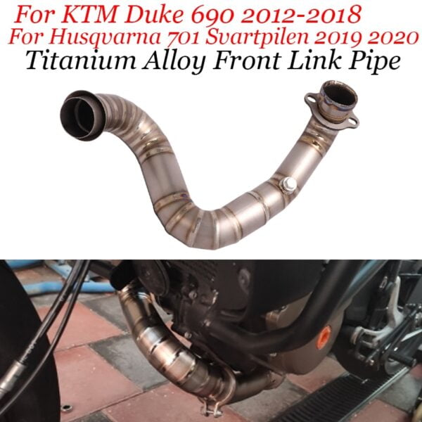 Motorcycle Exhaust Modified Espace Moto Titanium Alloy Front Link Pipe For KTM 690 Duke 2012-2018 Husqvarna 701 Svartpilen - - Racext 1