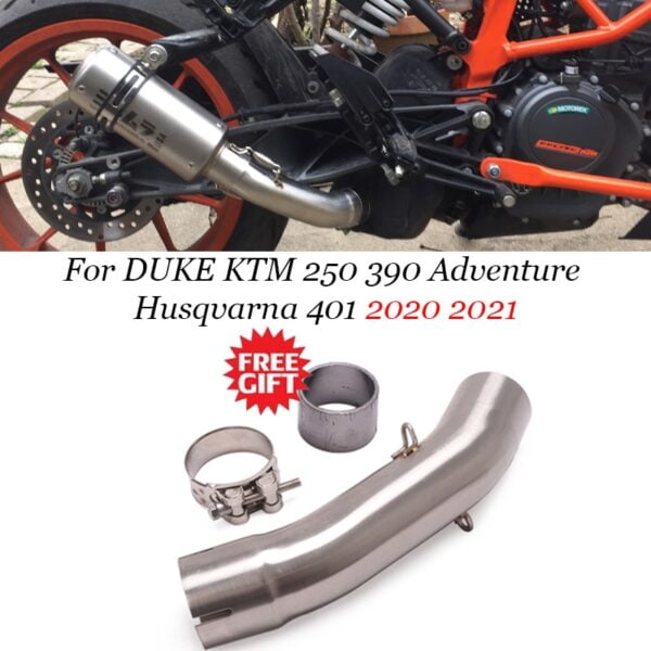 Motorcycle Exhaust middle Pipe For KTM 390 adventure DUKE 250 390 RC390 ADV 2020 2021 Escape moto Modify Middle Tube Link Pipe - - Racext 1