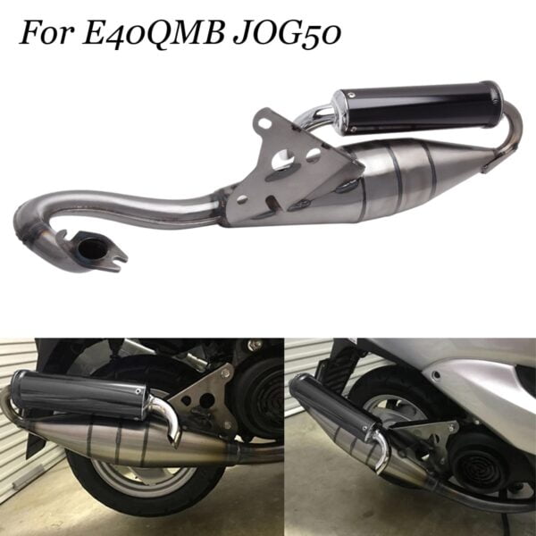 Motorcycle Stainless Steel Exhaust System Escape Moto Scooter Front Link Pipe Muffler Slip On For Yamaha E40QMB JOG50 JOG - - Racext 1