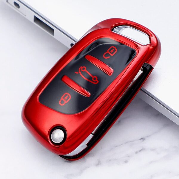 Car Fold Key Case Full Cover For Peugeot Citroen C1 C2 C3 C4 C5 Ds3 Ds4 Ds5 Ds6 Auto Key Shell Soft Tpu 3 Button - - Racext™️ - - Racext 4