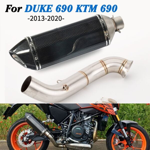 Silenziatore modificato per moto in fibra di carbonio per tubo di scarico KTM 690 Duke 690 2013-2020 - - Racext 1