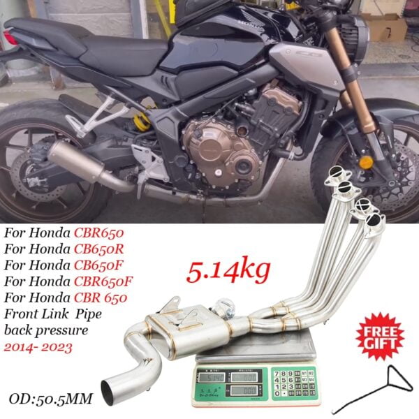 Slip On For Honda CBR650 CB650R CB650F CBR650F CBR 650 2014- 2023 Motorcycle Front Link Pipe Exhaust Escape Moto System Modified - - Racext 1