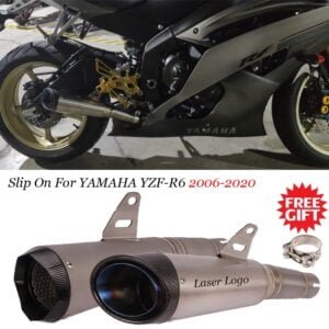 Slip On For YAMAHA YZF-R6 R6 2006-2020 Motorcycle GP Exhaust Muffler Carbon Exhaust Escape Moto Modify Mid Link Titanium Alloy