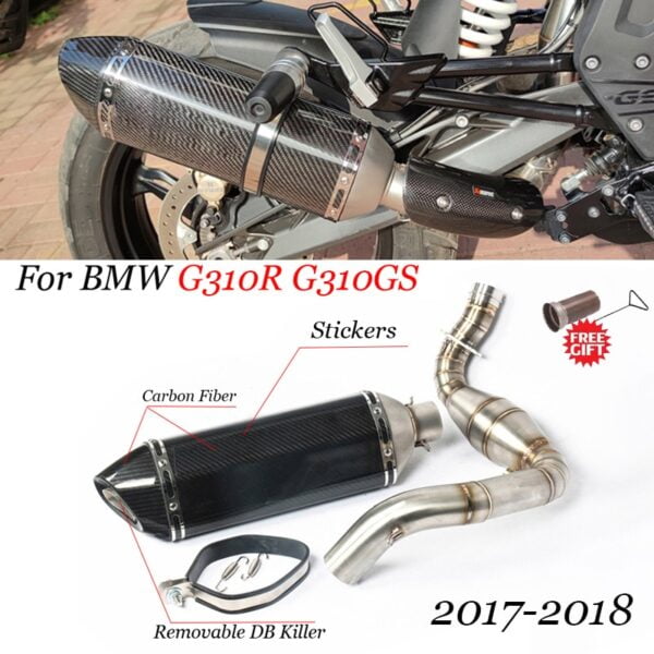 Slip On for Bmw G310R G310Gs G 310R G 310Gs Mid Contact Pipe with Db Killer Motorcycle Full System Exhaust Muffler Escape Moto - - Racext 1