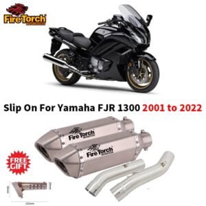 Slip on For Yamaha FJR 1300 2001 - 2017 2018 2019 2020 FJR1300 FJR 1300 Escape Motorcycle Exhaust Muffler With Mid Link Pipe