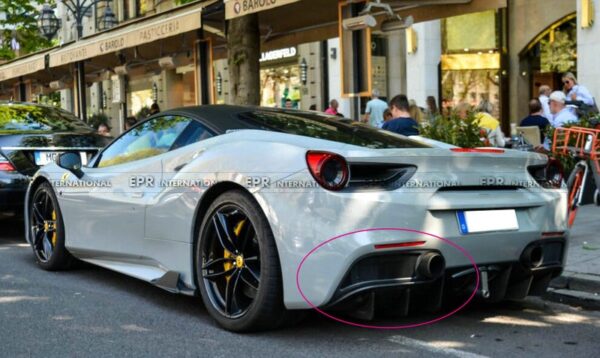 for Ferrari 488 GTB CP Type exhaust surround dry carbon pipe heat shield trim - - Racext 3