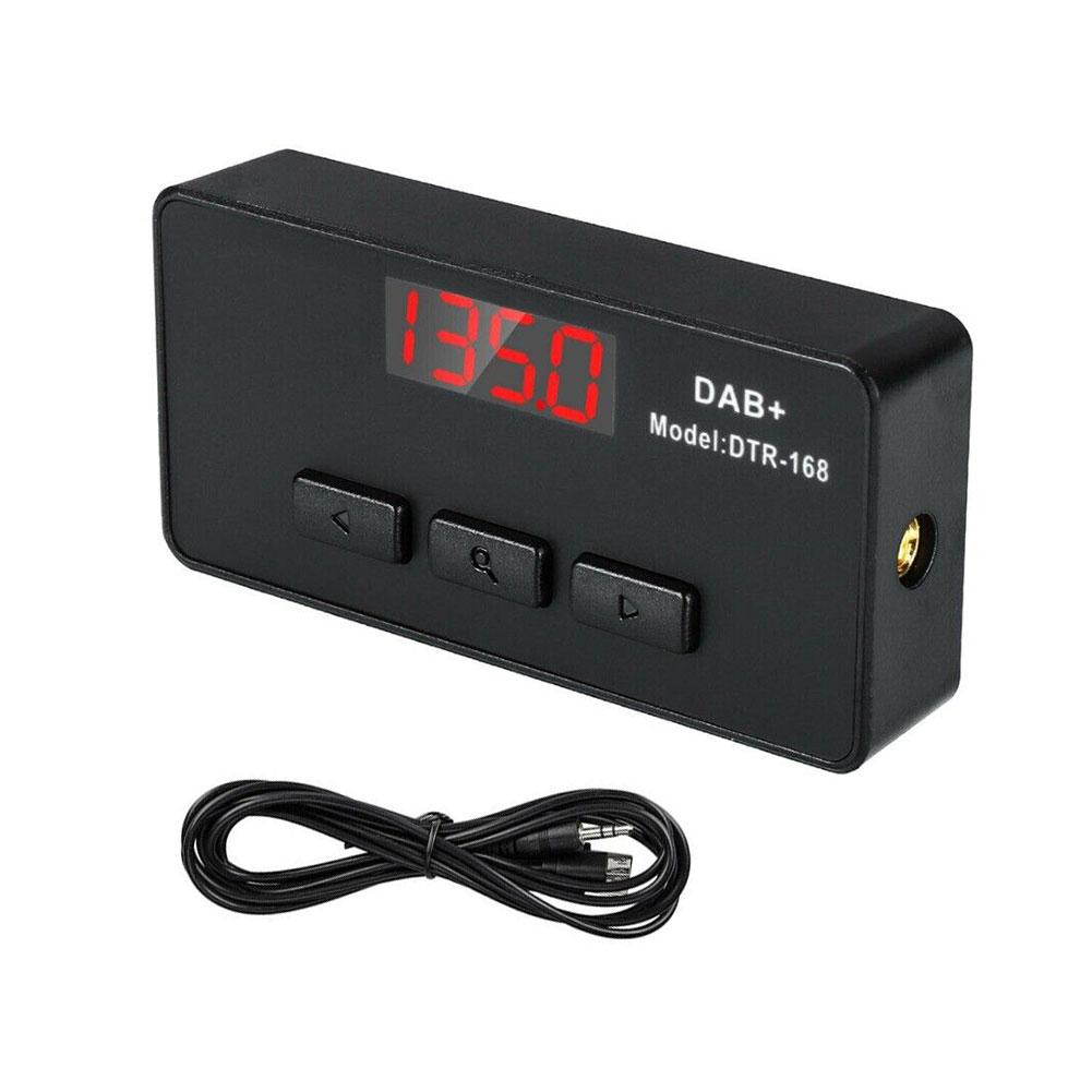 RACEXT™️ DBR79 Ricevitore radio DAB+ per auto: converti la tua autoradio FM in audio digitale DAB+, nessuna installazione richiesta, soluzione ideale per auto senza funzionalità DAB+